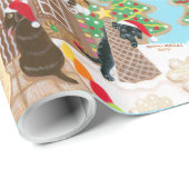 Ginger Bread House Labradors schilderen Cadeaupapier (Rol Hoek)