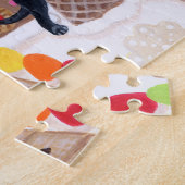 Ginger Bread House Labradors schilderen Legpuzzel (Zijkant)