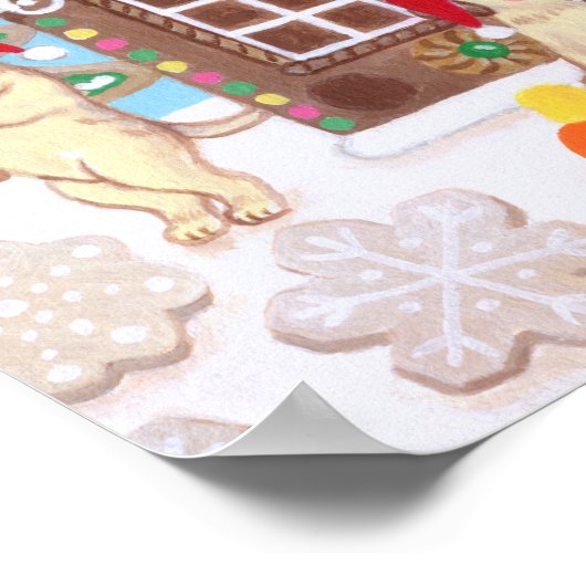 Ginger Bread House Labradors schilderen Poster (Hoek)