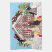 Ginger Bread House Labradors schilderen Theedoek (Verticaal)