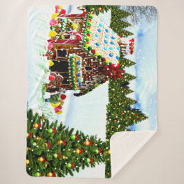 GINGER BREAD HOUSE SHERPA DEKEN
