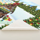 GINGER BREAD HOUSE SHERPA DEKEN (3/4)