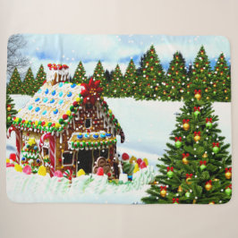 GINGER BREAD HOUSE SHERPA DEKEN