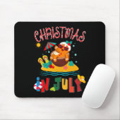 Ginger Bread Kerstmis In Juli Grappig Strand Zomer Muismat (Met muis)