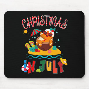 Ginger Bread Kerstmis In Juli Grappig Strand Zomer Muismat