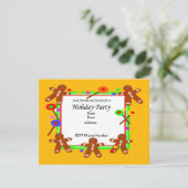 Ginger Bread Man Invitation Kaart (Staand voorkant)