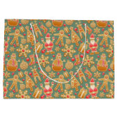 Ginger Bread Man Patroon National Gingerbrood Day Groot Cadeauzakje (Achterkant)