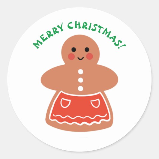 Ginger Bread MOM | Eigen kerstmis Ronde Sticker