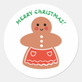 Ginger Bread MOM | Eigen kerstmis Ronde Sticker (Voorkant)