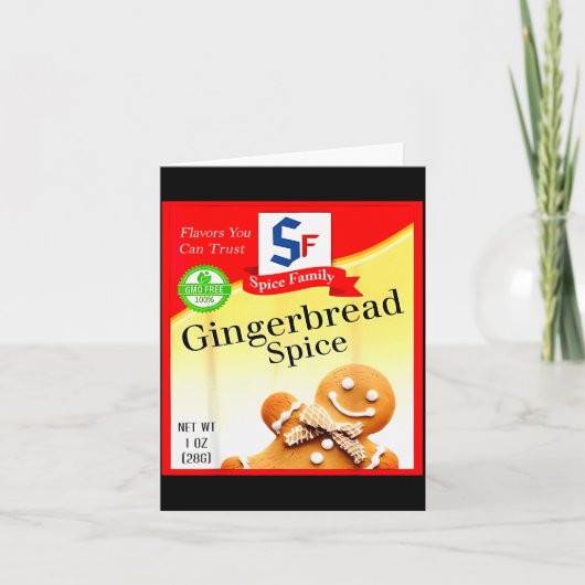 Ginger Bread Sce Groepskostuum Familie Bijpassend  Kaart (Voorkant)