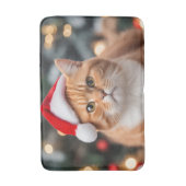 Ginger Brits Korthaar Kerstmis Badmat (Voorkant Verticaal)