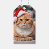 Ginger Brits Korthaar Kerstmis Cadeaulabel (Voorkant)