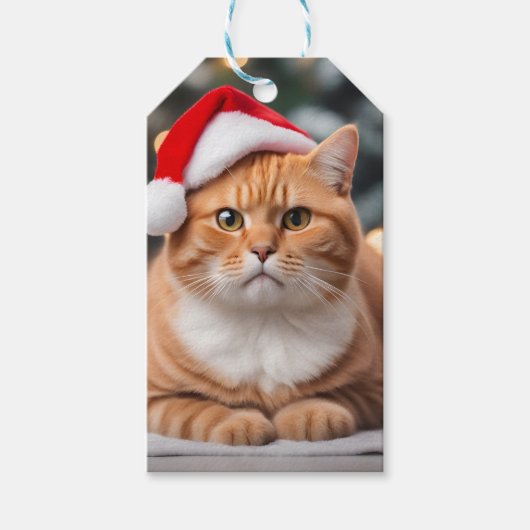 Ginger Brits Korthaar Kerstmis Cadeaulabel (Voorkant)