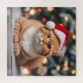 Ginger Brits Korthaar Kerstmis Legpuzzel (Horizontaal)