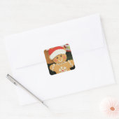 Ginger Brood brownie Vierkante Sticker (Envelop)