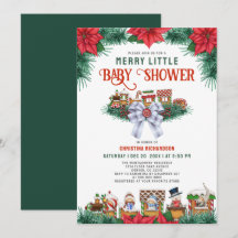 Ginger Brood Poinsettia Merry Little Baby shower