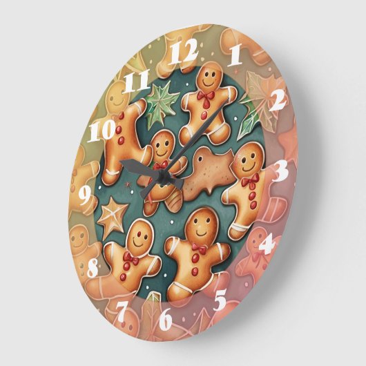 Ginger broodman Kerst Patroon Grote Klok (Hoek)