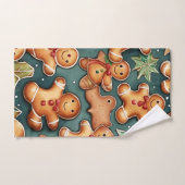 Ginger broodman schattig kerst ontwerp bad handdoek (Handdoek)