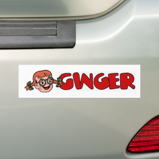 Ginger Bumper Bumpersticker (Op auto)