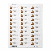 GINGER CAT-adreslabel Etiket (Full Sheet)