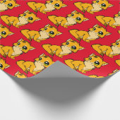 GINGER CAT ART CHRISTMAS WRAPPINGPAPIER CADEAUPAPIER (Hoek)