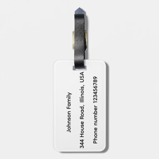 Ginger Cat  Bagagelabel (Achterkant verticaal)