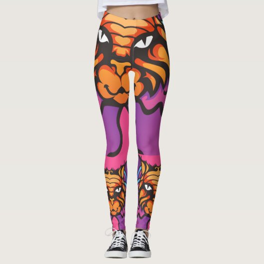 GINGER CAT BOHO YOGA PANTS LEGGINGS (Voorkant)
