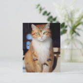 Ginger Cat Briefkaart (Staand voorkant)