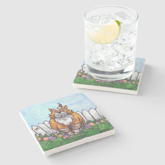 Ginger Cat Cadeaus & Accessoires Stenen Onderzetter (Zijkant)