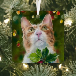 Ginger Cat Christmas Wonder Metalen Ornament