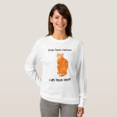 Ginger Cat Dames T-shirt met lange mouwen (Voorkant volledig)