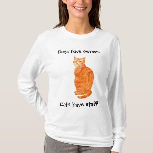 Ginger Cat Dames T-shirt met lange mouwen (Voorkant)