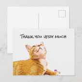 Ginger Cat Dank je kat die op kijkt Briefkaart (Voorkant / Achterkant)