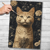 Ginger Cat Decoupage Papier