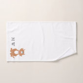 Ginger Cat Design Monogrammed Bad Handdoek (Handdoek)