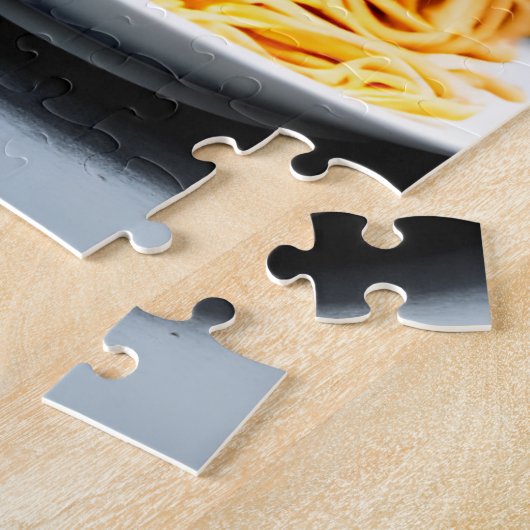 Ginger Cat Eating Spaghetti Legpuzzel (Zijkant)