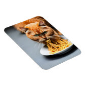 Ginger Cat Eating Spaghetti Magneet (Rechterzijde)