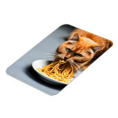 Ginger Cat Eating Spaghetti Magneet (Linkerzijde)