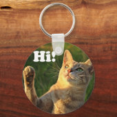 Ginger Cat Gezegde Hoi! Sleutelhanger (Voorkant)