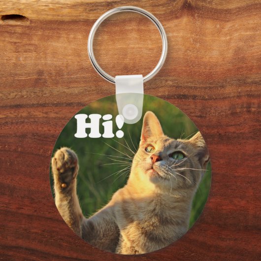 Ginger Cat Gezegde Hoi! Sleutelhanger (Voorkant)