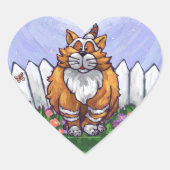 Ginger Cat Gifts & Accessoires Hart Sticker (Voorkant)