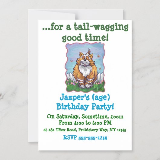 Ginger Cat Gifts & Accessoires Magnetische Uitnodiging (Voorkant)