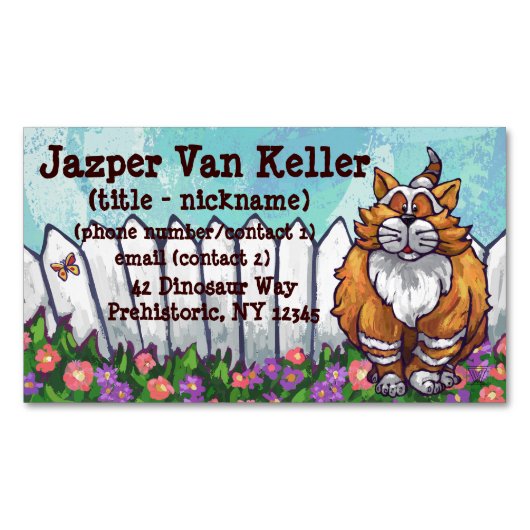 Ginger Cat Gifts & Accessoires Visitekaartje Magneet (Voorkant)