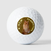 Ginger Cat Gold Coin, Golf Balls Golfballen (Voorkant)