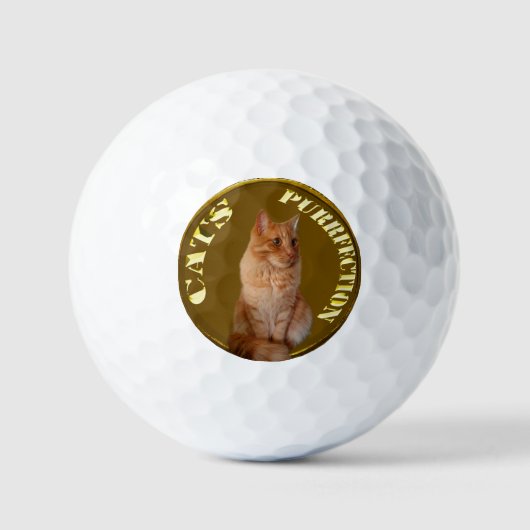Ginger Cat Gold Coin, Golf Balls Golfballen (Voorkant)