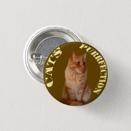 Ginger Cat Gold Coin, Round Badge Ronde Button 3,2 Cm (Voorkant /achterkant)