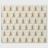 Ginger Cat Het vangen van een vogel op behang Cadeaupapier (Vlak)