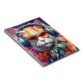 Ginger cat hoofdtelefoon notitieboek (Rechterzijde)