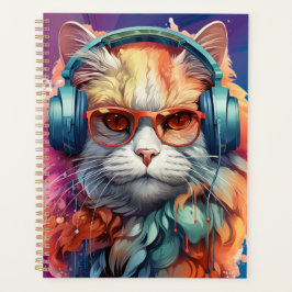 Ginger cat hoofdtelefoon Planner