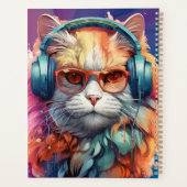 Ginger cat hoofdtelefoon Planner (Achterkant)